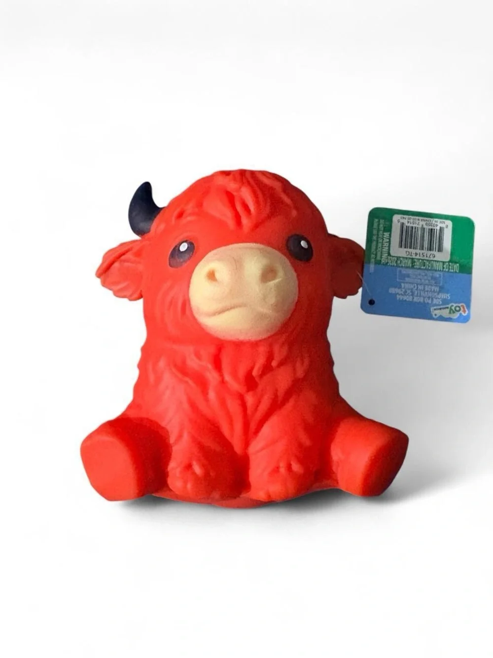 Squeeezy Highland Cow Squishy Toy – Red 🐮